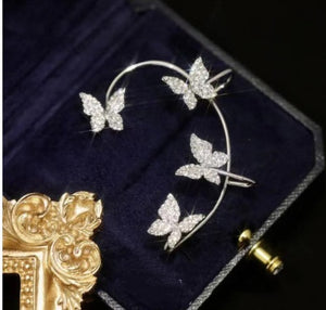 Fashion Earring Butterfly Ear Clip And Ear Hook Jewelry