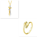 Love Hug Necklace Unisex Couple Jewelry Simple Clavicle Chain Valentines Day Lover Gift