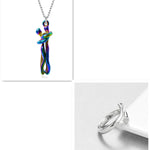 Love Hug Necklace Unisex Couple Jewelry Simple Clavicle Chain Valentines Day Lover Gift