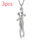 Love Hug Necklace Unisex Couple Jewelry Simple Clavicle Chain Valentines Day Lover Gift