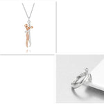 Love Hug Necklace Unisex Couple Jewelry Simple Clavicle Chain Valentines Day Lover Gift